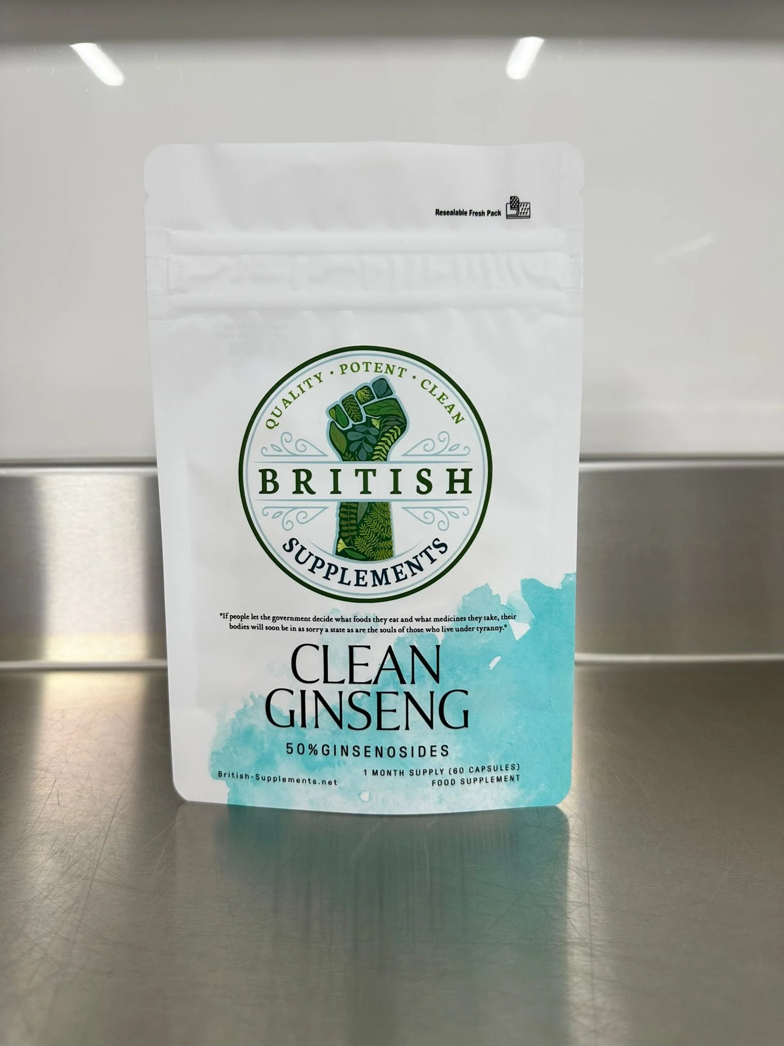 Clean Ginseng Panax 13,662mg (222.7mg Ginsenosides)