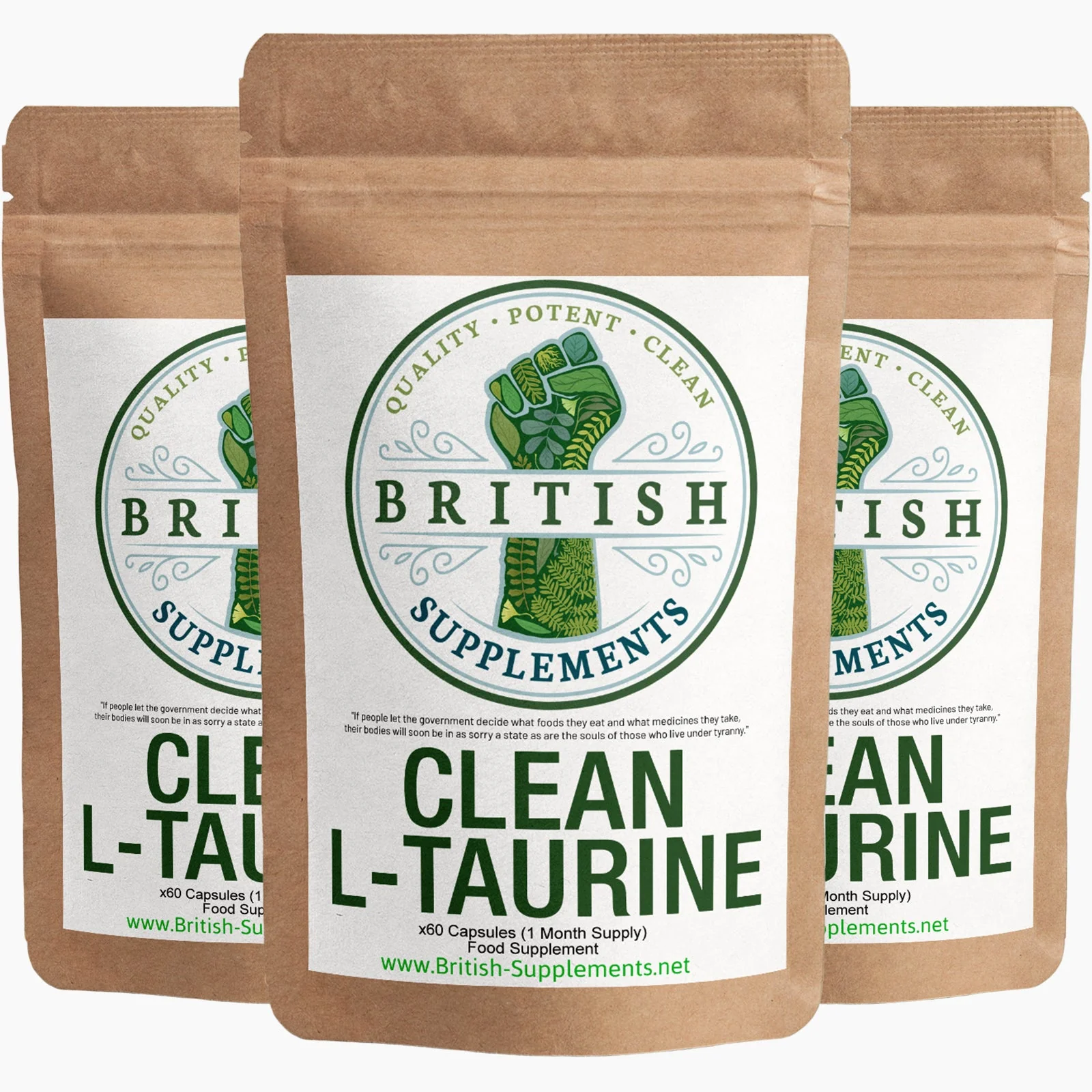 Clean Genuine L-Taurine Supplement
