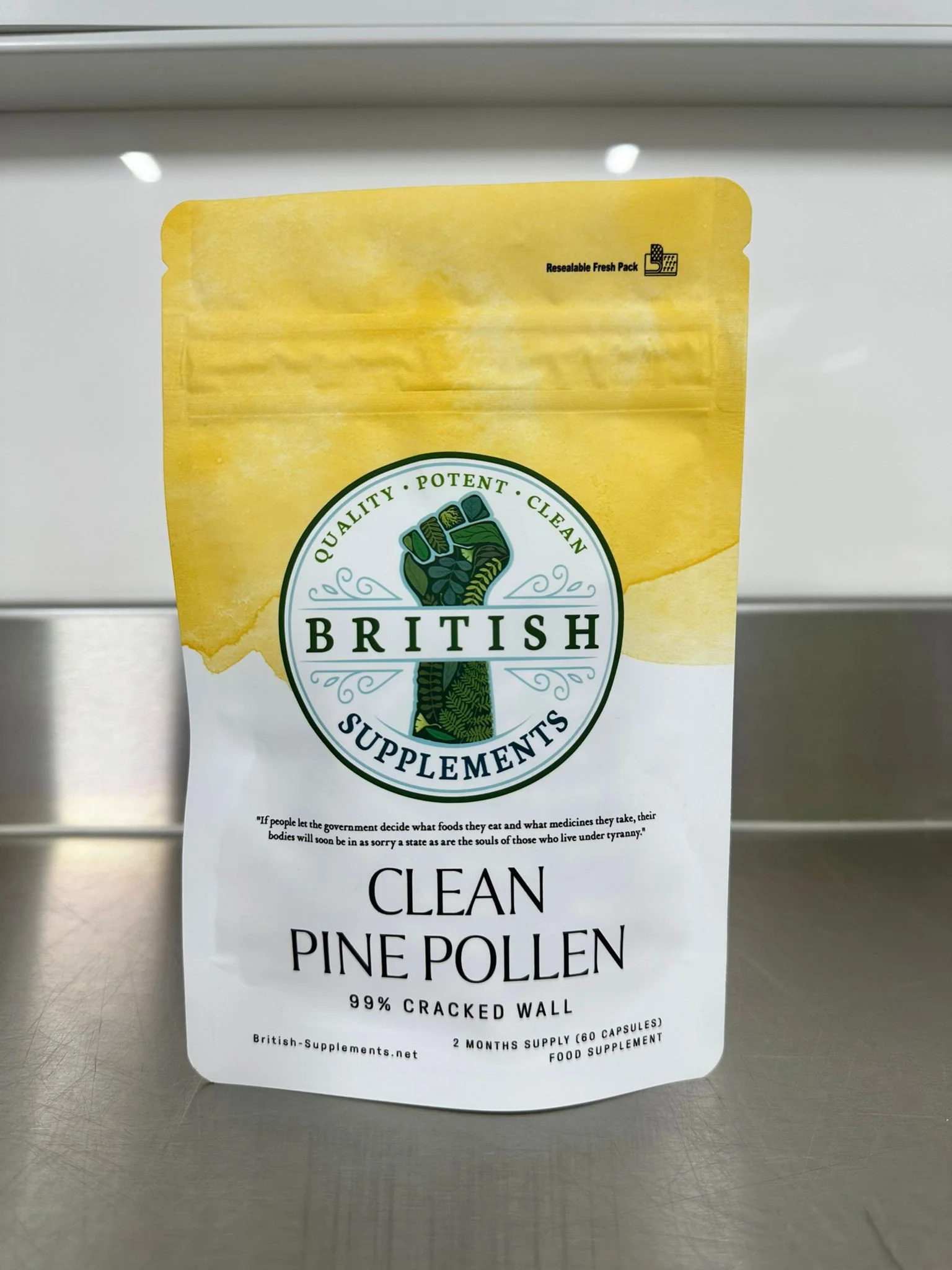 Clean Genuine Pine Pollen Capsules 422mg (99% Cracked Wall) - Image 2