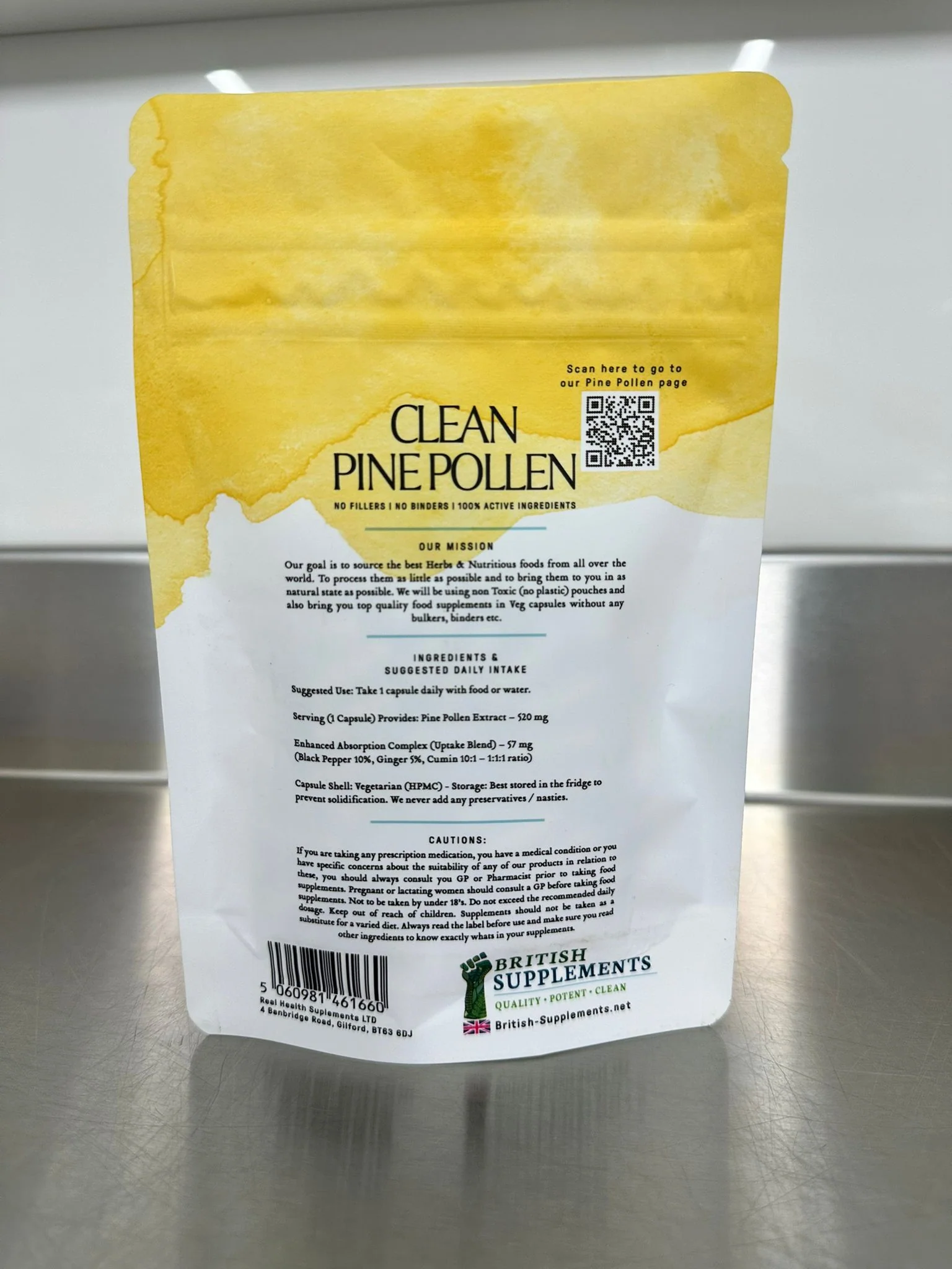 Clean Genuine Pine Pollen Capsules 422mg (99% Cracked Wall) - Image 4