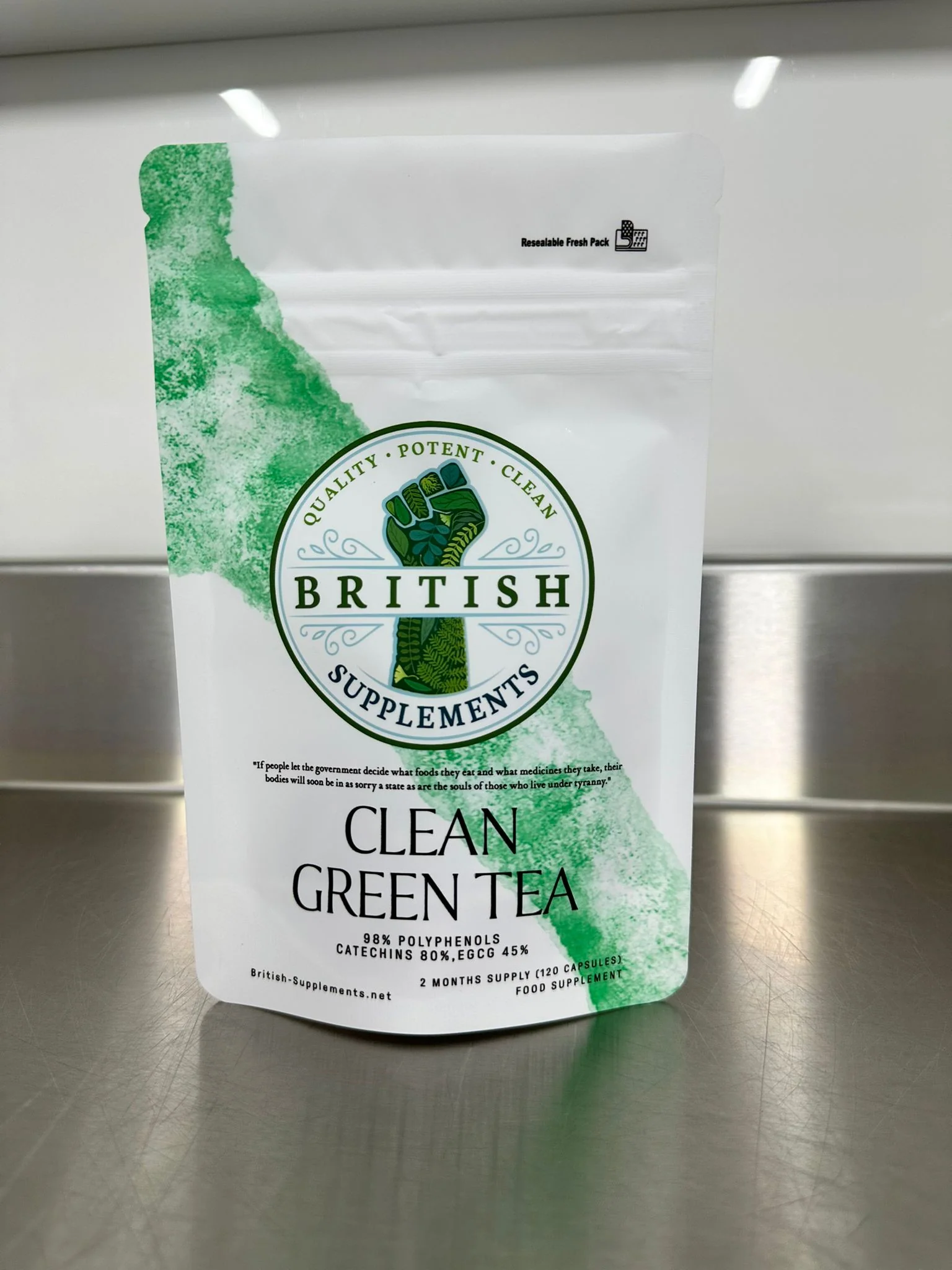 Clean Genuine Green Tea Extract (Polyphenols 1,127mg Catechins 920mg ,EGCG 517mg) - Image 2