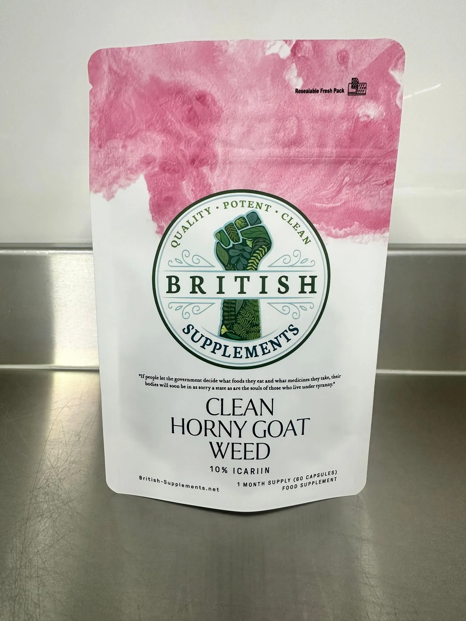 Clean Genuine Horny Goat Weed (Epimedium) + Uptake Blend