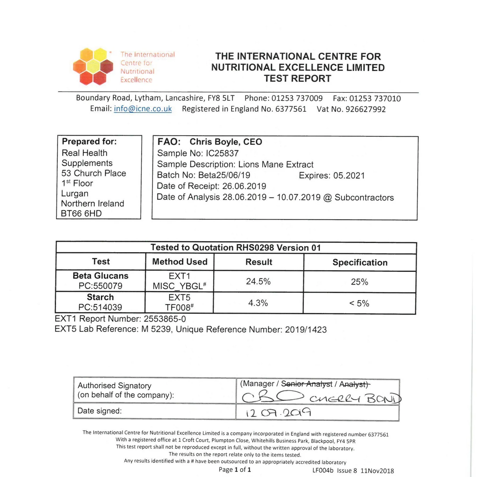Lions Mane Extract 451mg (Beta Glucans 112mg) - Image 6