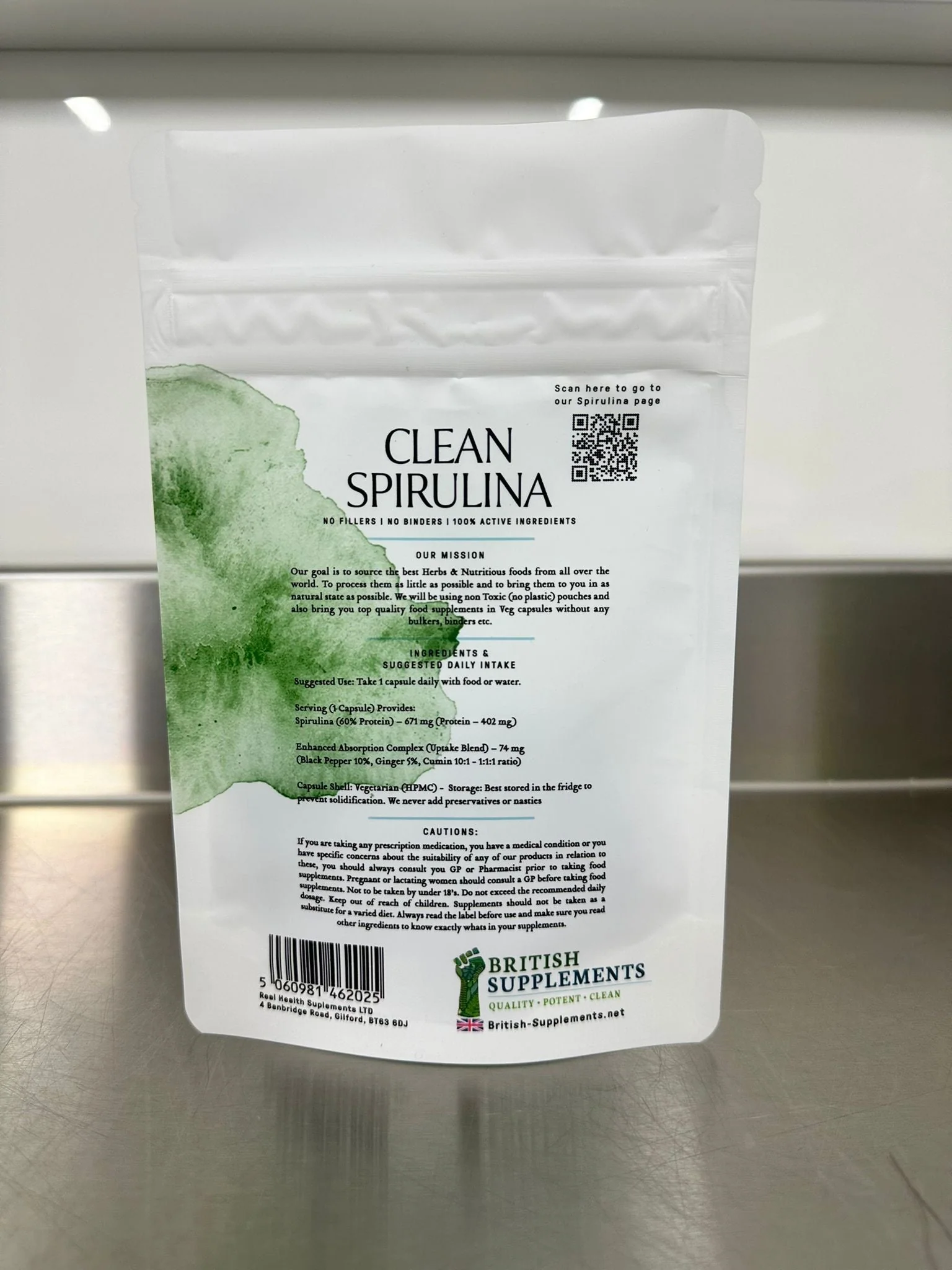 Clean Spirulina 671.4mg (60% Protein) + Uptake Blend - Image 4